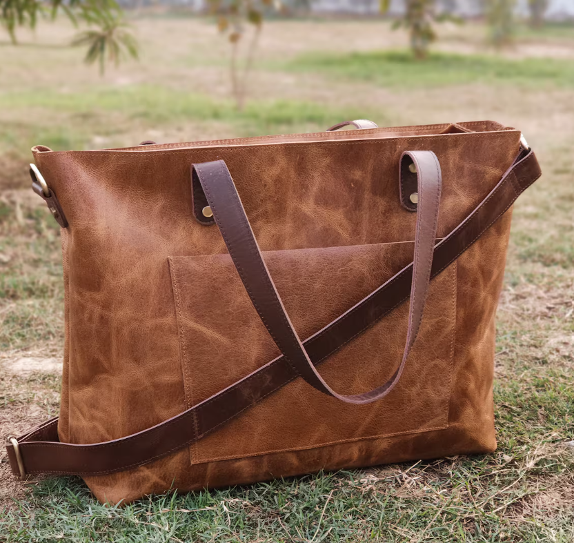 leather tote bag for women
